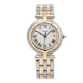 Cartier Panthere 183964 18k Yellow Gold Steel Roman White Dial Quartz Watch 30mm