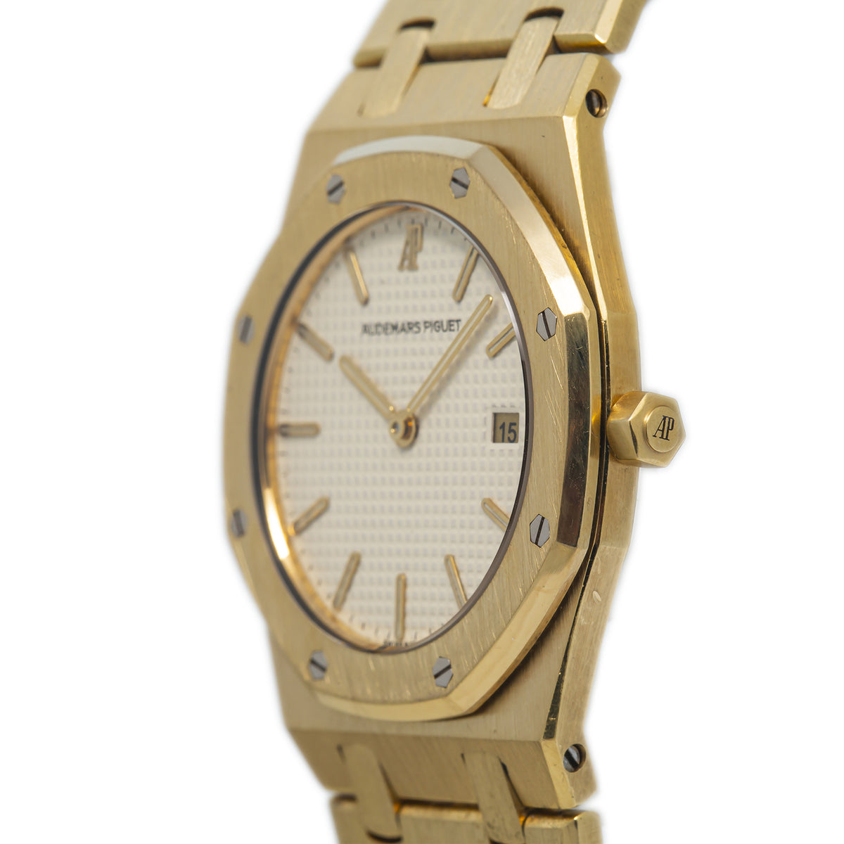 Audemars Piguet Royal Oak 56175BA 18k Yellow Gold Cream Dial Quartz Watch 33mm