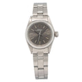 Rolex Oyster Perpetual 6618 Stainless Steel Auto Grey Dial Ladies Watch 24mm