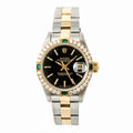 Rolex Datejust 69173 Automatic Womens Watch 18k Two Tone 1CT Diamond Bezel 26mm