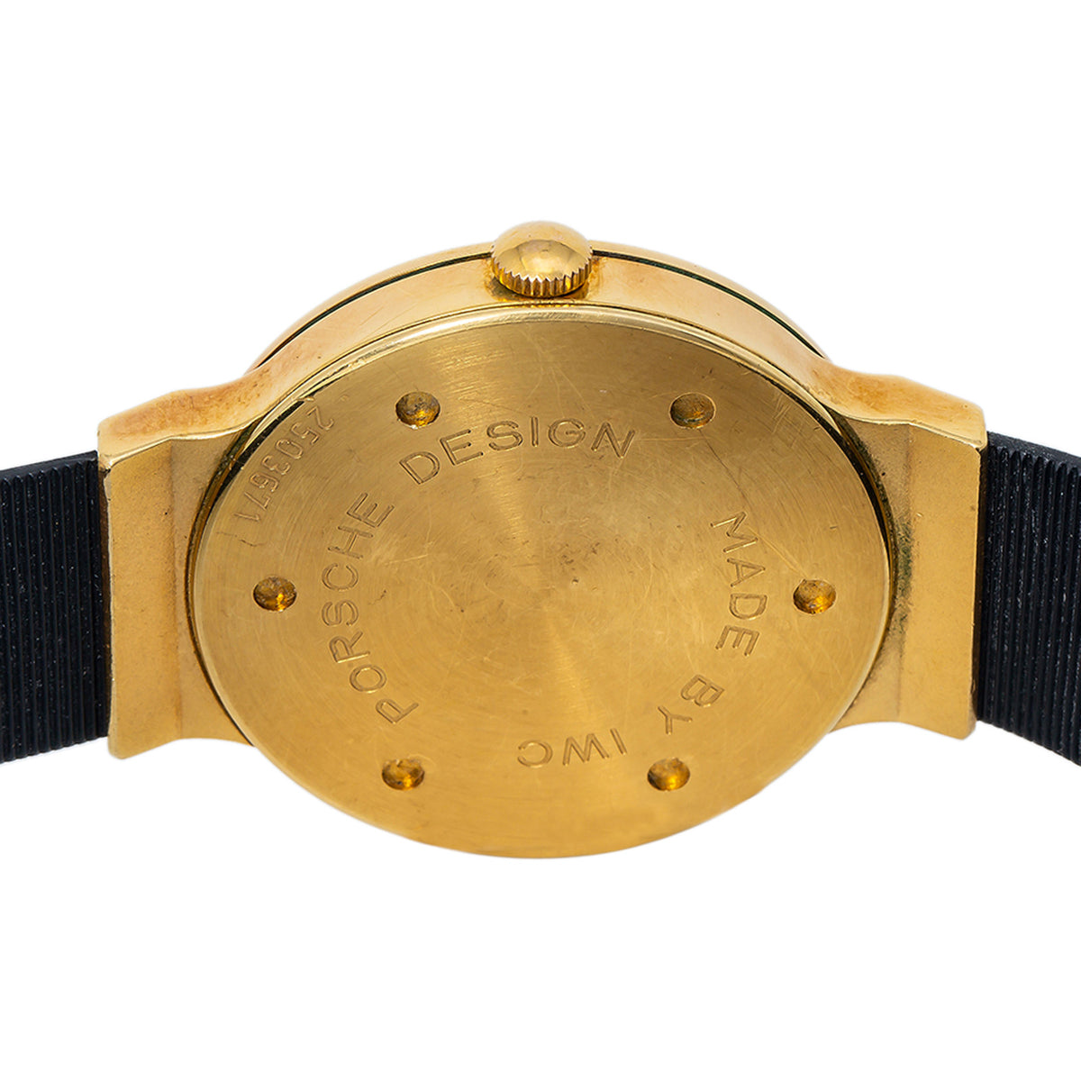 IWC Porsche Design IW332018k Yellow Gold Black Dial  Quartz Unisex Watch 32mm