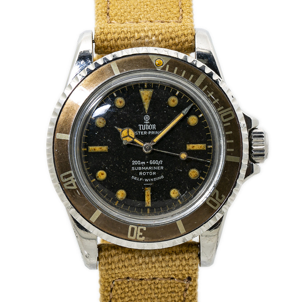 Tudor Submariner 7928 Gilt Chapter Ring Tropical Dial Automatic Mens Watch 40MM