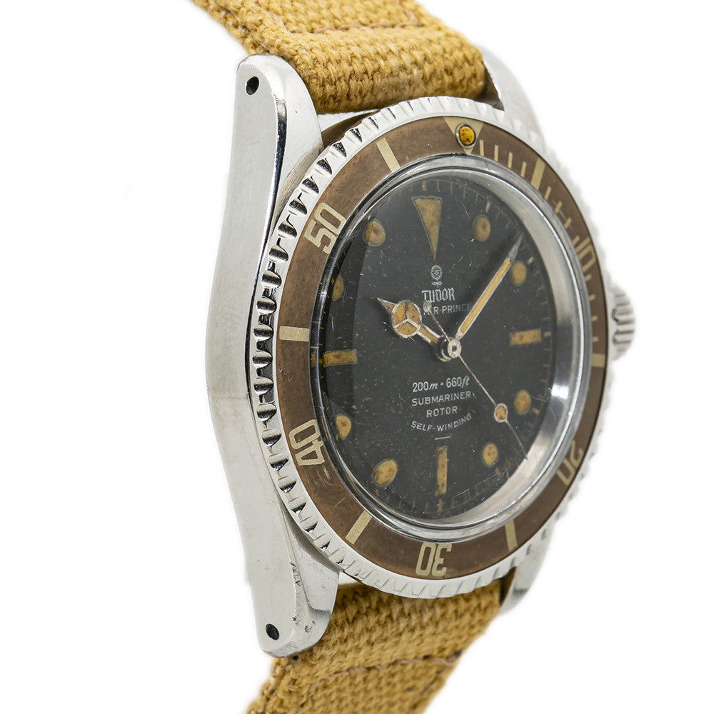 Tudor Submariner 7928 Gilt Chapter Ring Tropical Dial Automatic Mens Watch 40MM