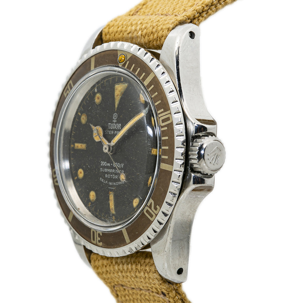 Tudor Submariner 7928 Gilt Chapter Ring Tropical Dial Automatic Mens Watch 40MM