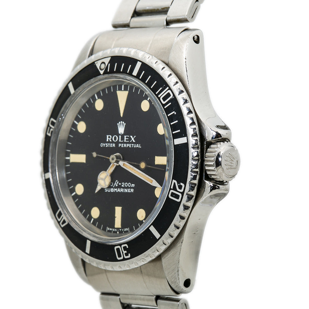 Rolex Submariner 5513 2.2M Vintage Patina Matte Serif Feet First Mens Watch 40mm