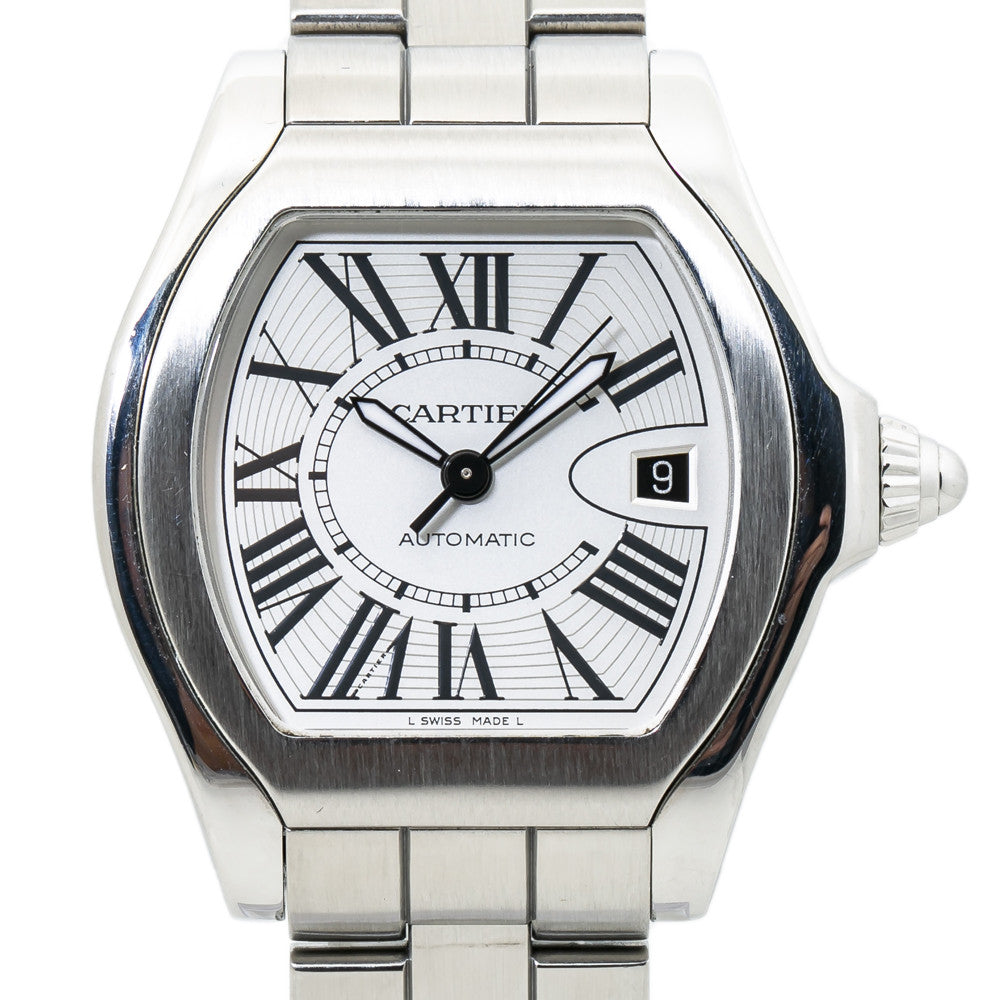 Cartier Roadster W6206017 Silver Dial Stainless Automatic Mens Watch 41 x 37.5mm