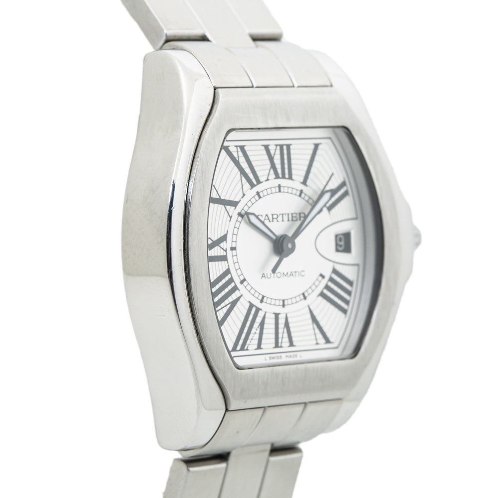 Cartier Roadster W6206017 Silver Dial Stainless Automatic Mens Watch 41 x 37.5mm