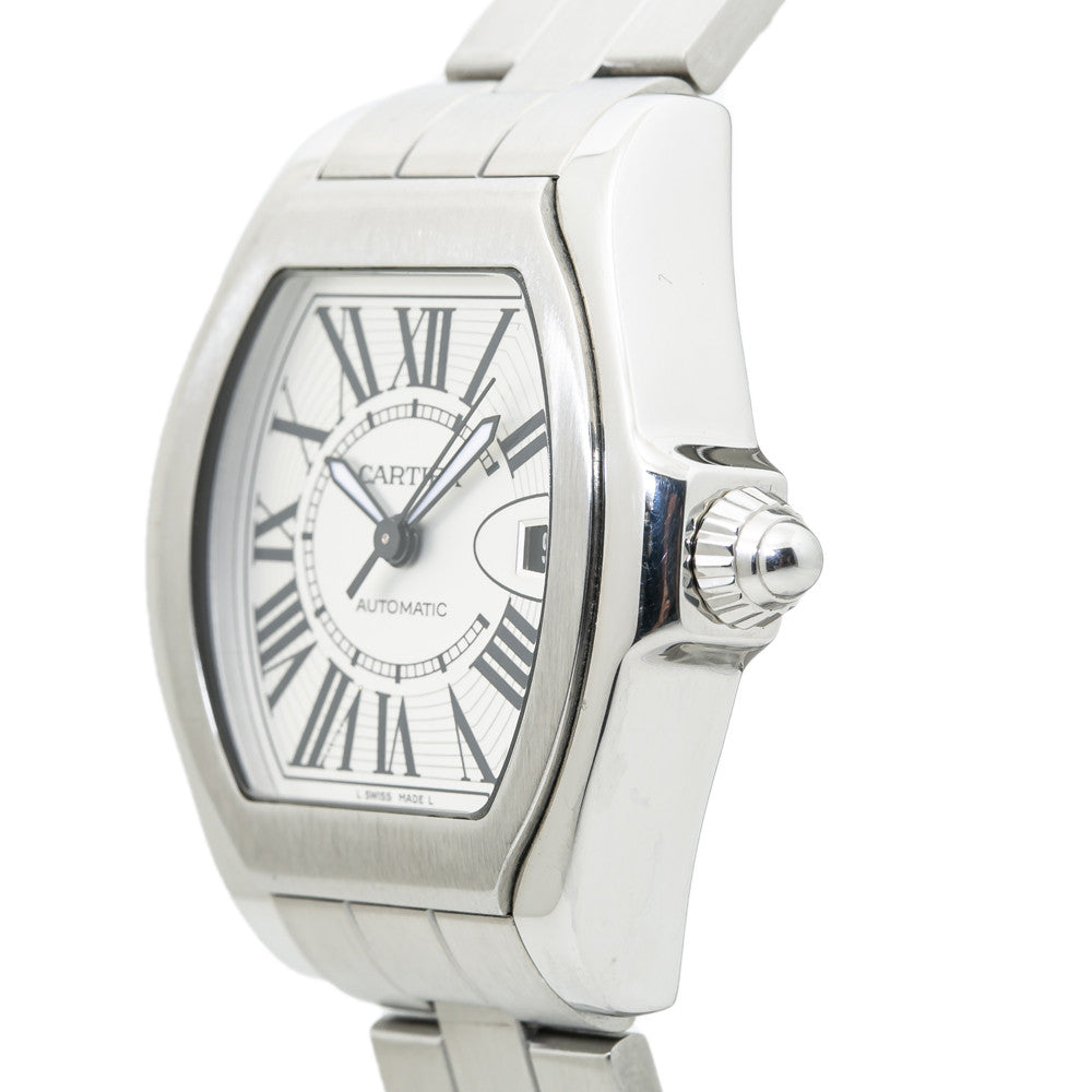 Cartier Roadster W6206017 Silver Dial Stainless Automatic Mens Watch 41 x 37.5mm