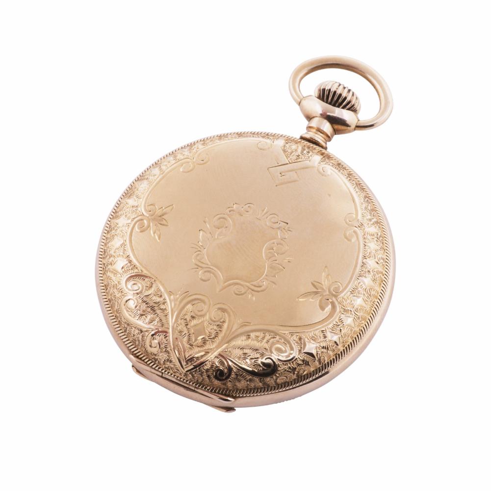 1937 Waltham 6161957 Rose Gold White Dial Quartz Pocket Watch  44mm