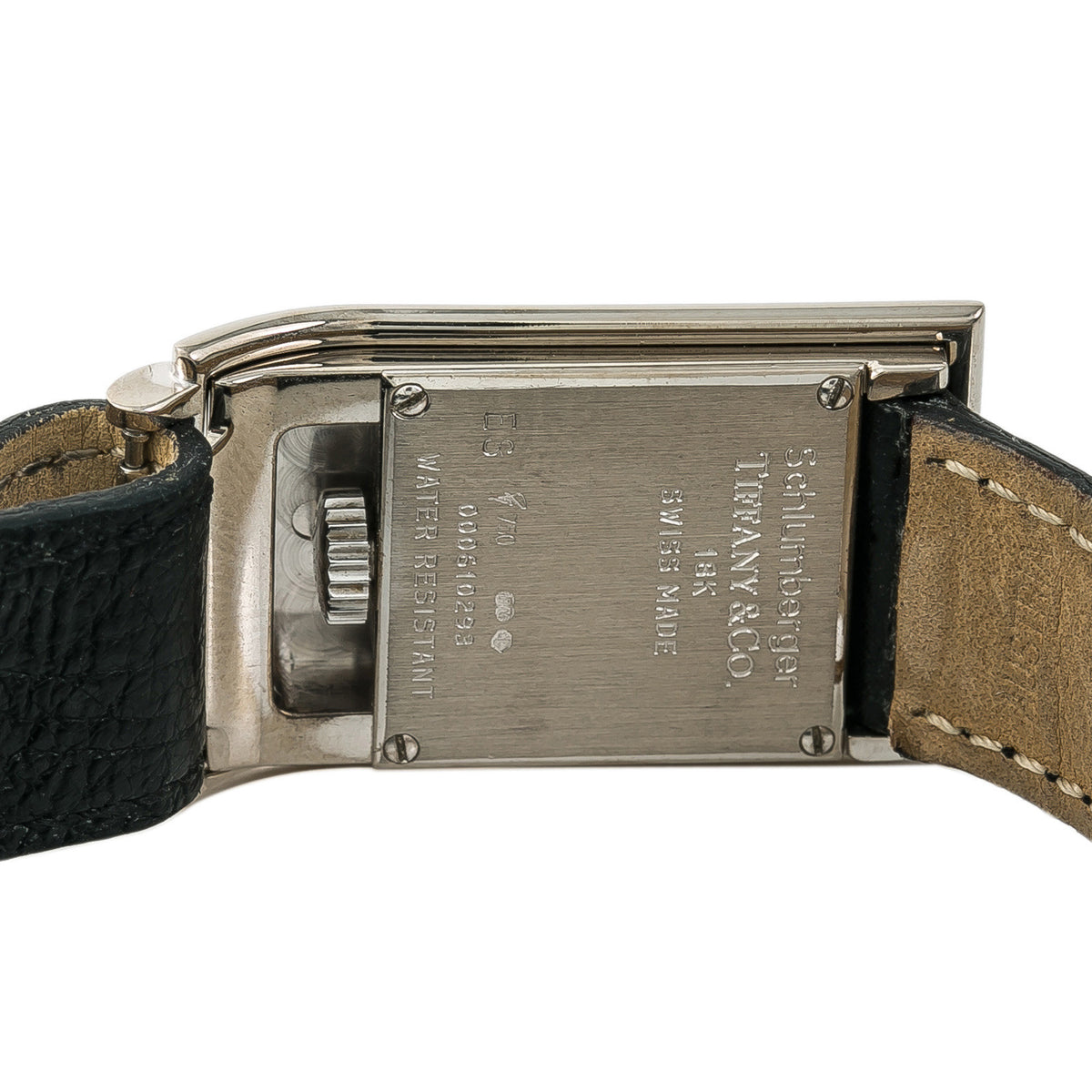 Tiffany & Co Schlumberger Silver Dial 18K White Gold Quartz Ladies Watch 23mm