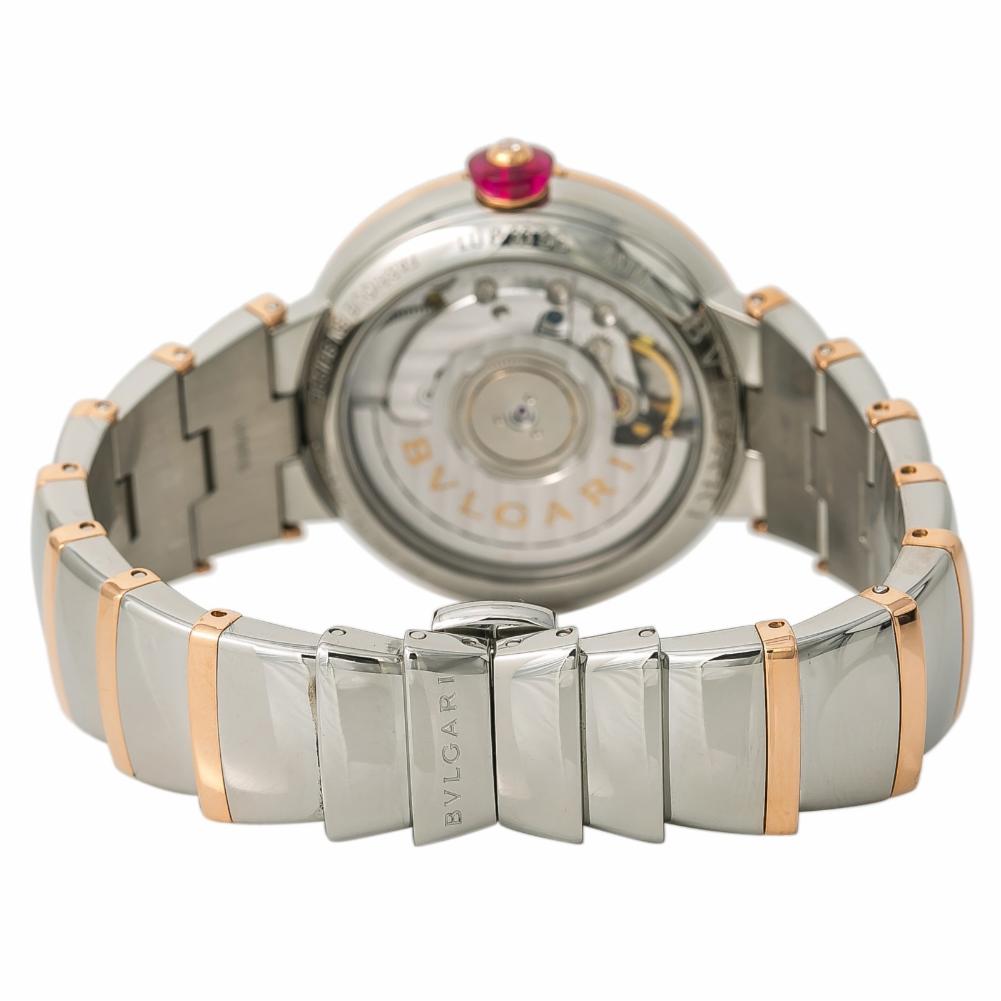 Bvlgari Lvcea LUP 33 SG  18k Rose Gold Two Tone Automatic Ladies Watch 33mm