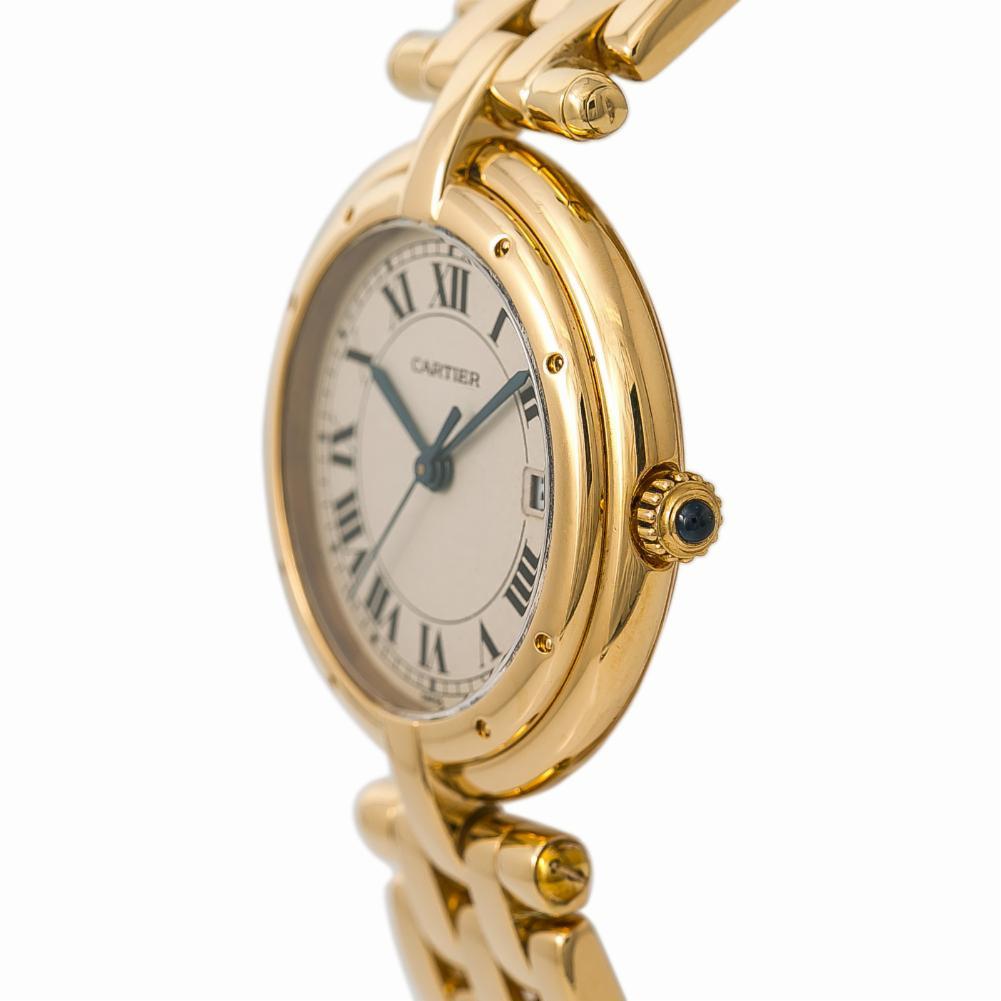 Cartier Panthere Vendome 883964 Womens Quartz Watch 18K Yellow Gold 30mm