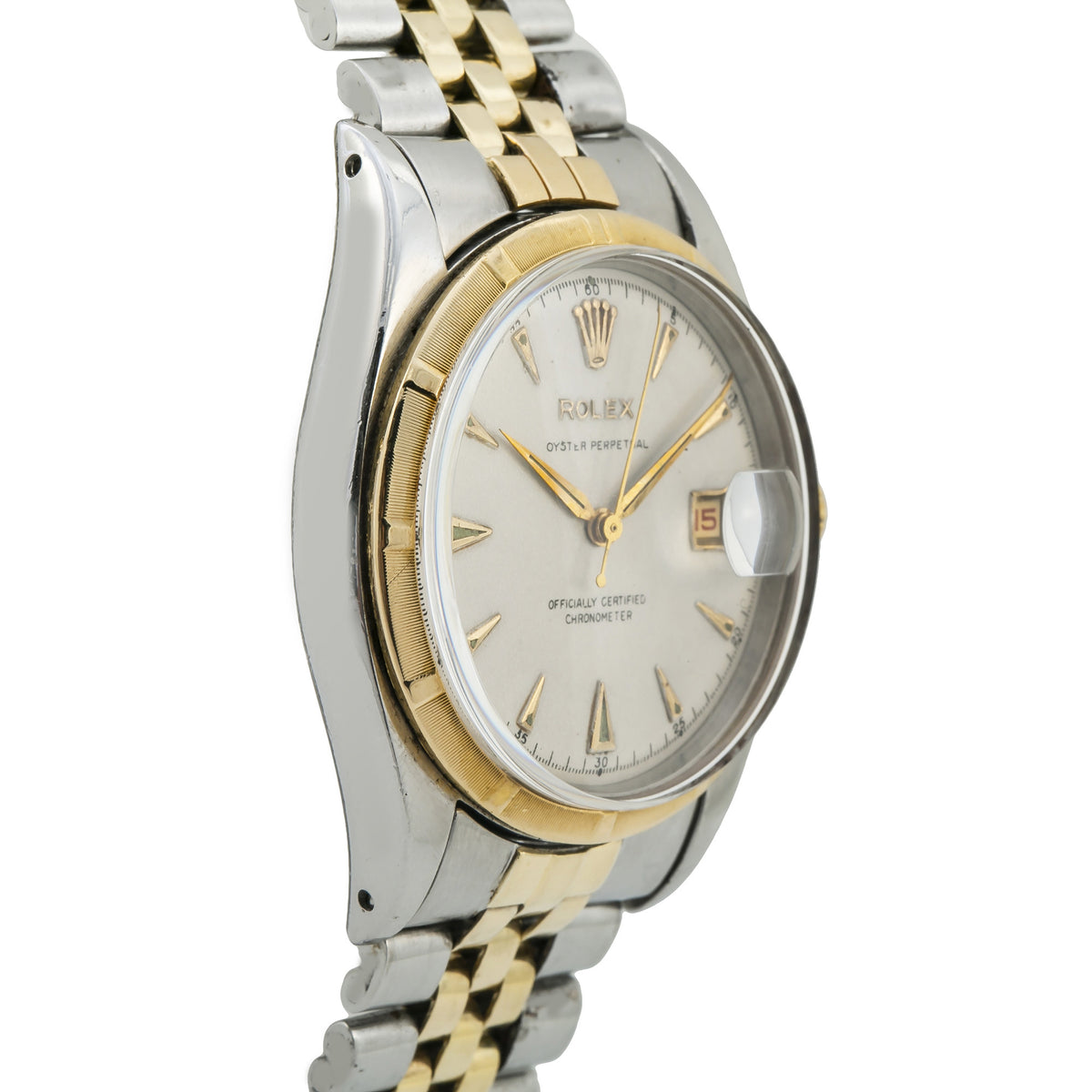 Rolex Datejust Bubbleback Vintage 6305 Men's Automatic Watch 18K Two-Tone 36mm