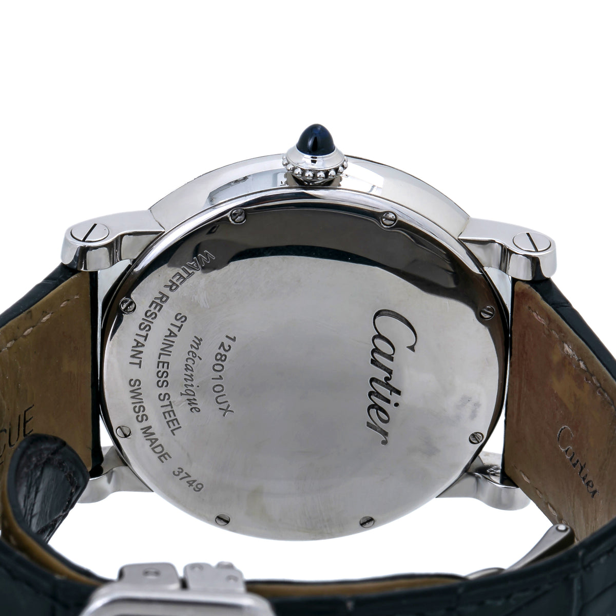 Cartier Rotonde W1556369 Manual Wind Stainless Leather Men's Watch 40MM