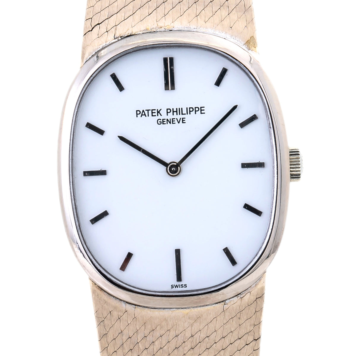 Patek Philippe Geneve 3548 Ellipse White Gold Manual Ladies Watch 27x32mm