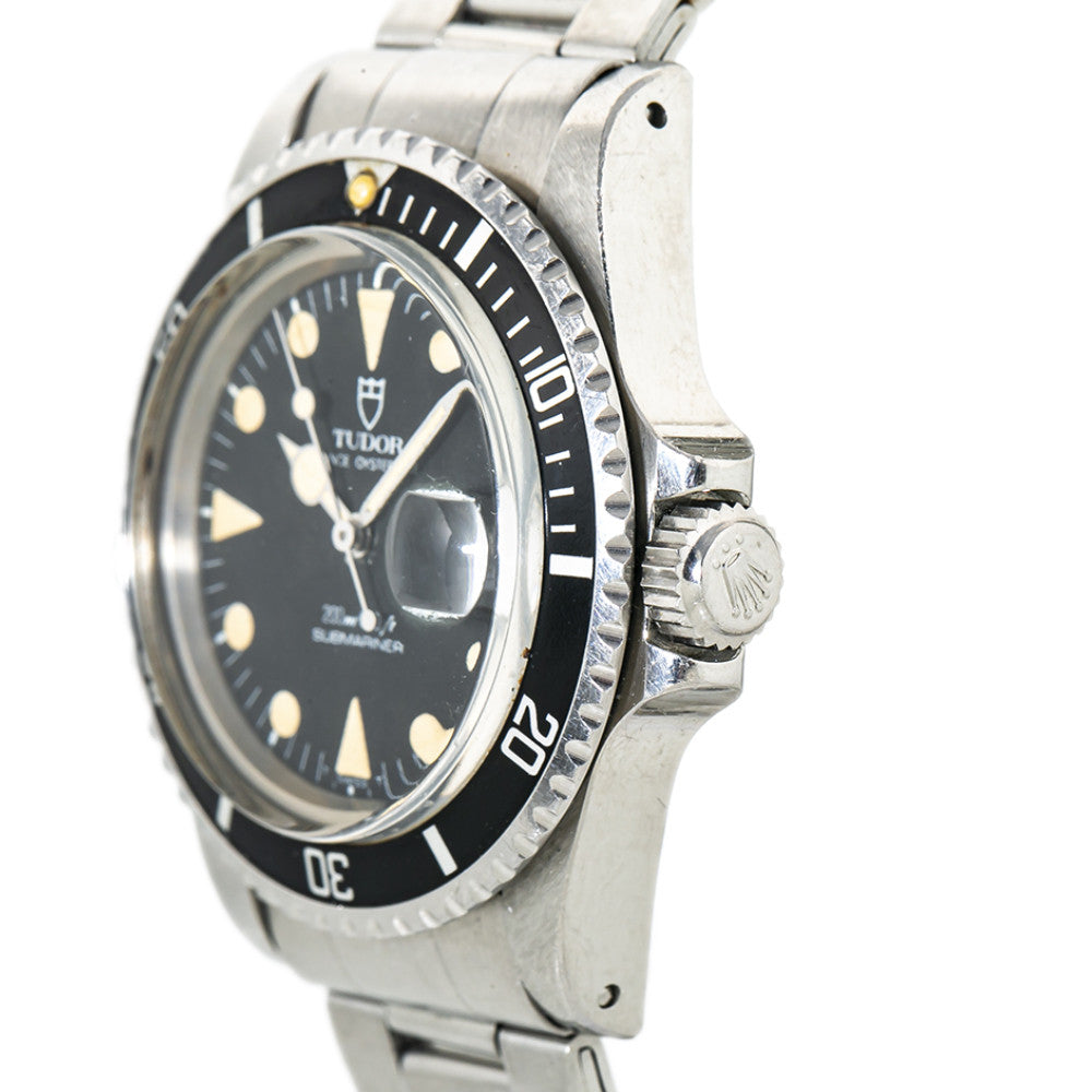 Tudor Submariner Lollipop 76100 Patina Black Dial Vintage Mens Watch 40MM