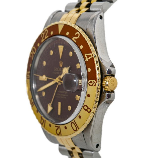 Rolex GMT-Master 1675  1970 Matte Brown Nipple Dial Automatic Men's Watch 40MM