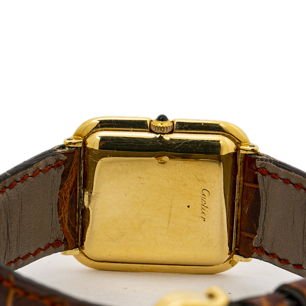 Cartier Tank Vintage Stepped Case 18K Yellow Gold Unisex Watch 26x28mm