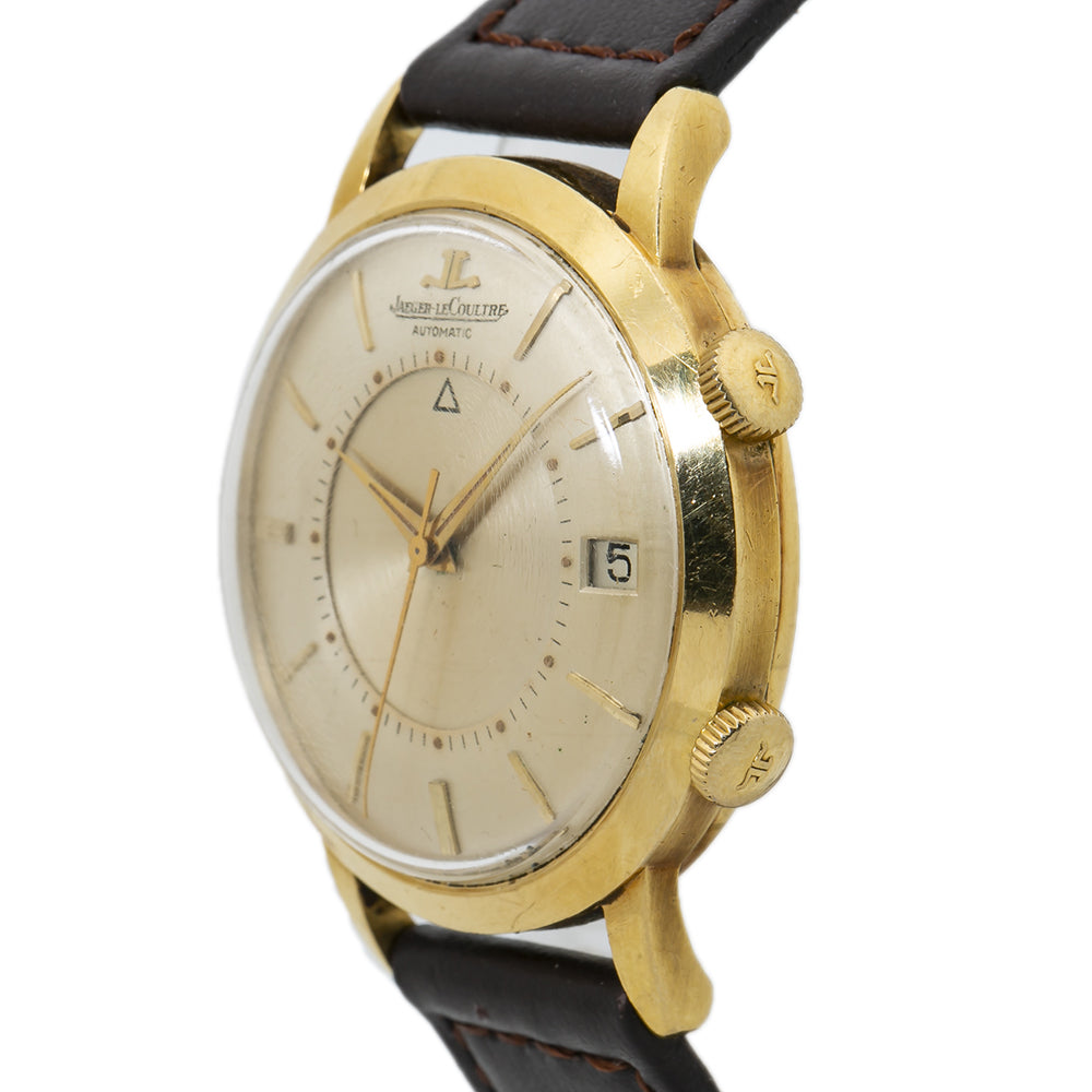 Jaeger-LeCoulture Memovox E855 Vintage 1961 Paper 18K Bumper Mens Watch 37mm