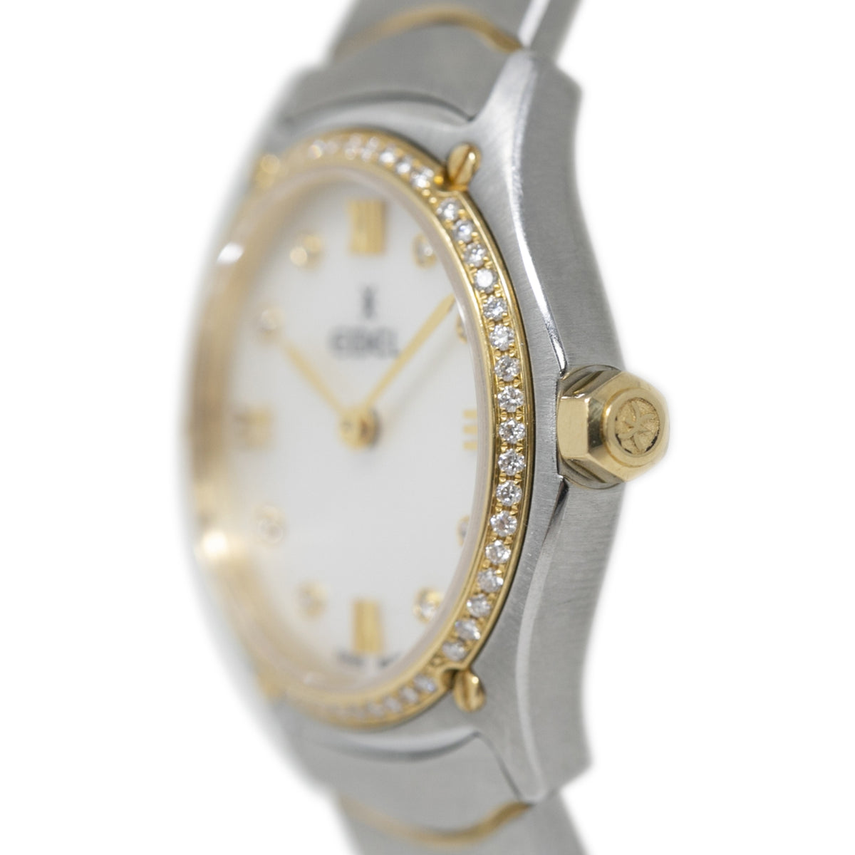 Ebel Classic Wave 1216390A 18k TwoTone Lady Watch Factory Diamond MOP Dial 24mm