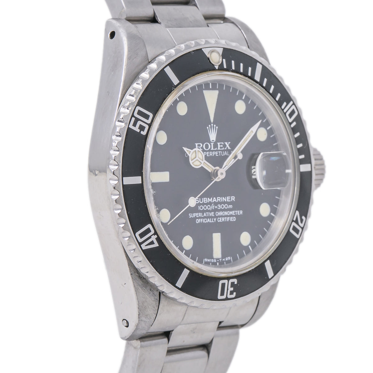 Rolex Submariner 16800 Vintage 1982 Mens Watch Stainless Patina Matte Dial 40mm