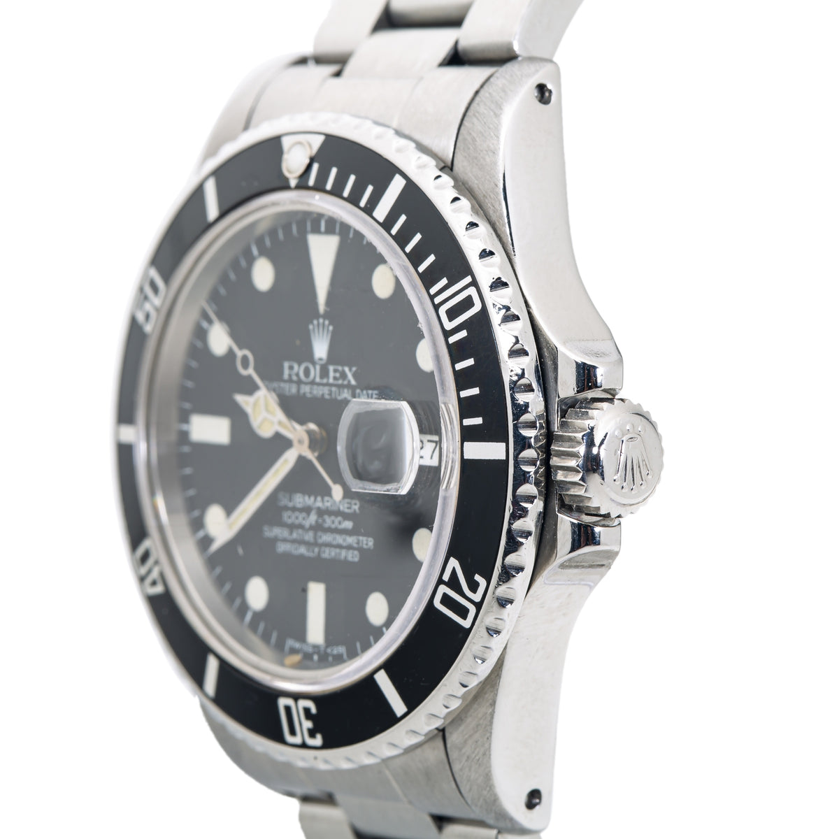 Rolex Submariner 16800 Stainless Steel Matte Black Dial Automatic Men Watch 40mm