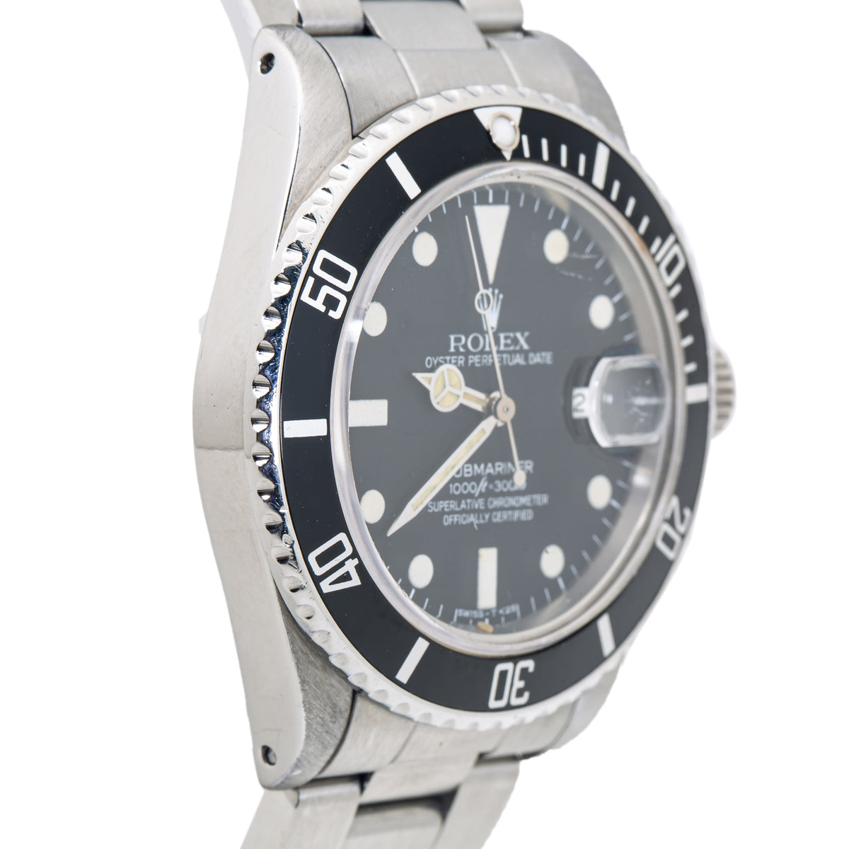 Rolex Submariner 16800 Stainless Steel Matte Black Dial Automatic Men Watch 40mm