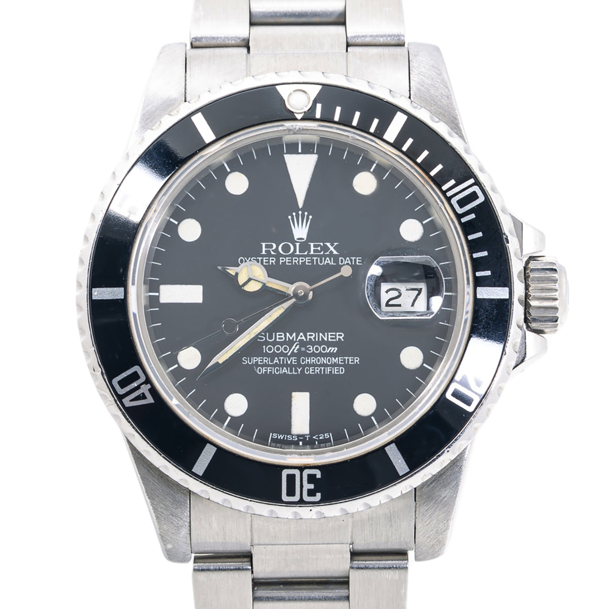 Rolex Submariner 16800 Stainless Steel Matte Black Dial Automatic Men Watch 40mm