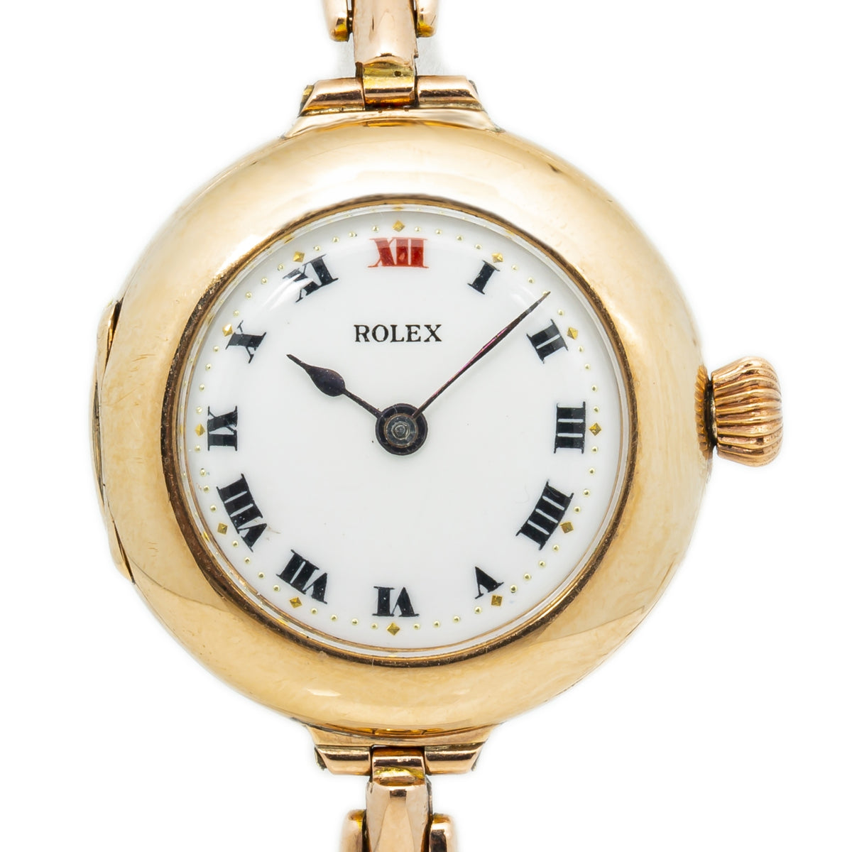 Rolex Officer WW1 1920's Rare Vintage Ladies 9k Rose Gold Movement Manual 28mm
