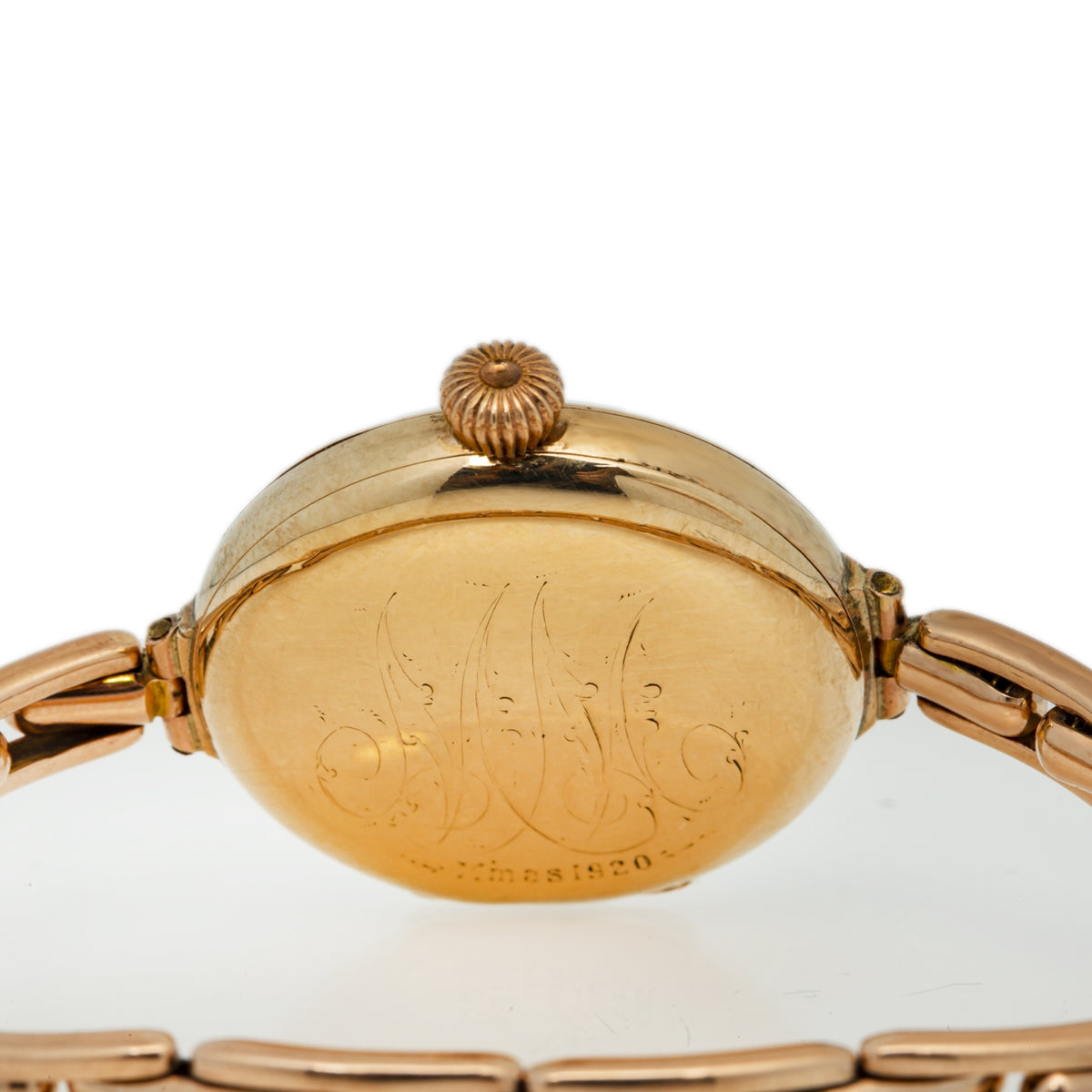 Rolex Officer WW1 1920's Rare Vintage Ladies 9k Rose Gold Movement Manual 28mm
