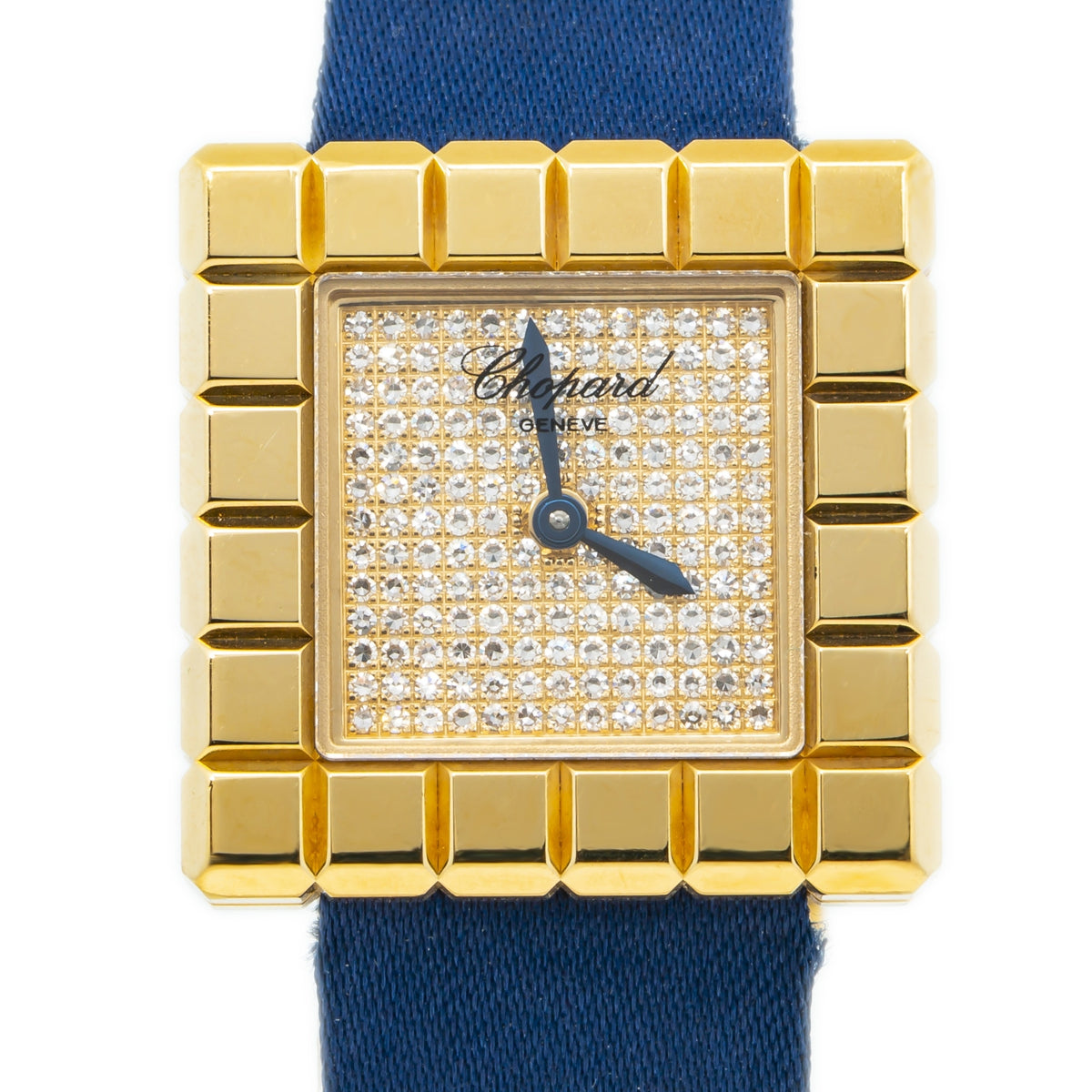 Chopard Ice Cube By De Grisobono 11/7407 18k YG Diamond Quartz Ladies Watch 25mm