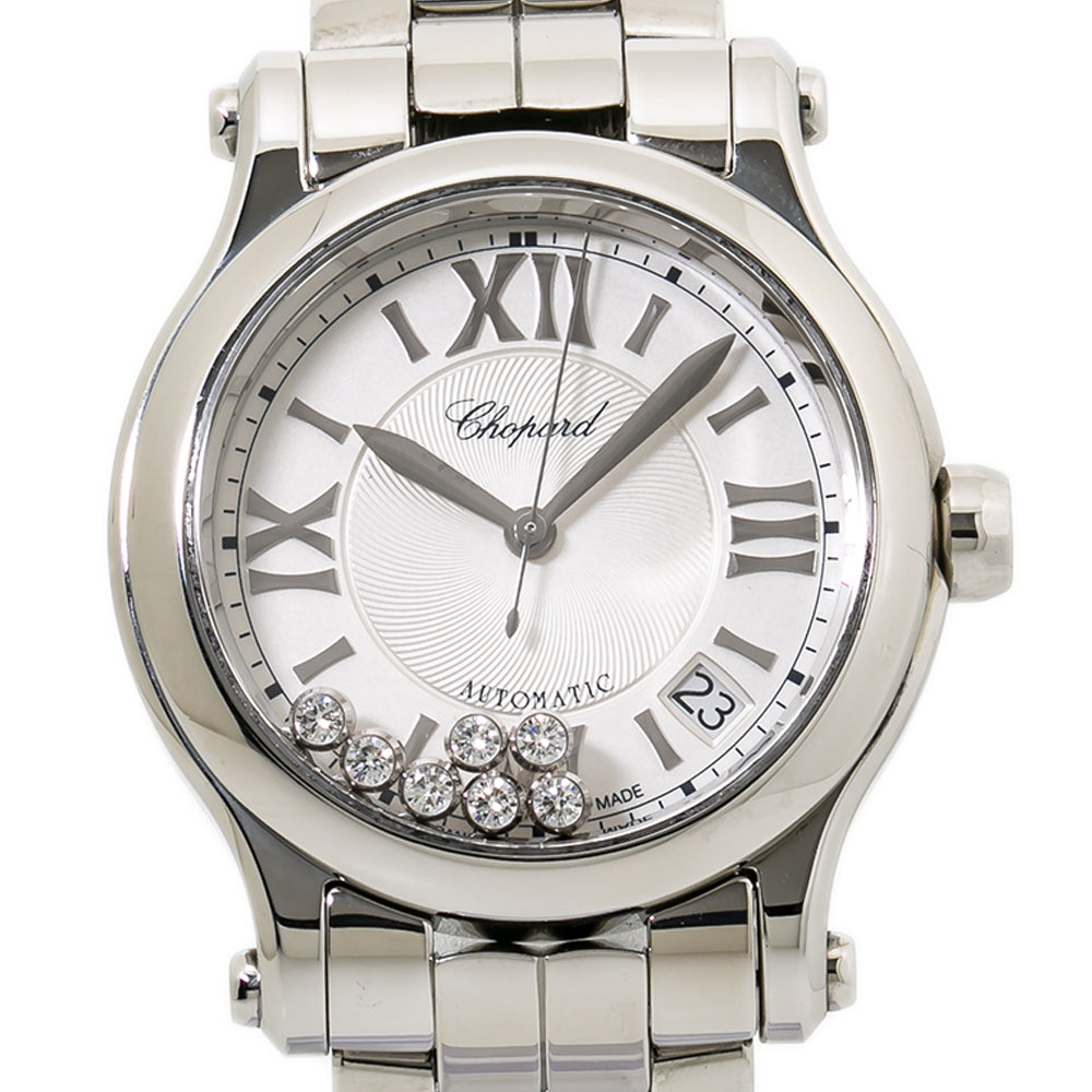 Chopard Happy Sport 8559 Stainless Steel 7 Floating Diamond Auto Lady Empire Time NYC