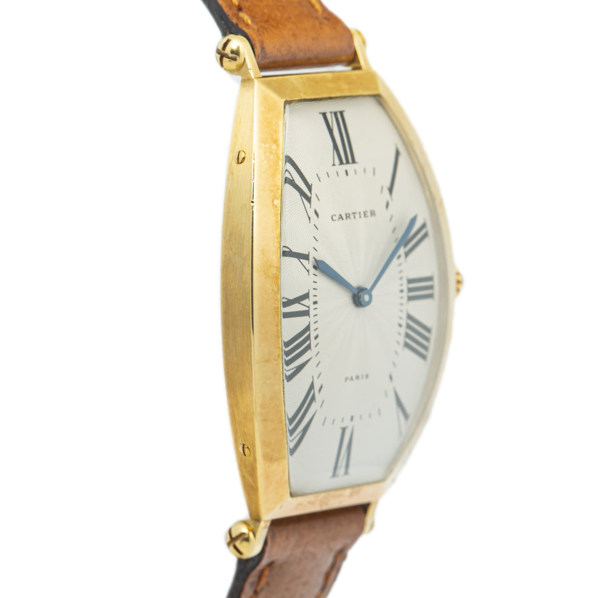 Cartier Tonneau 89590016 18k Yellow Gold 1980s Paris Manual Unisex Watch 26x39mm