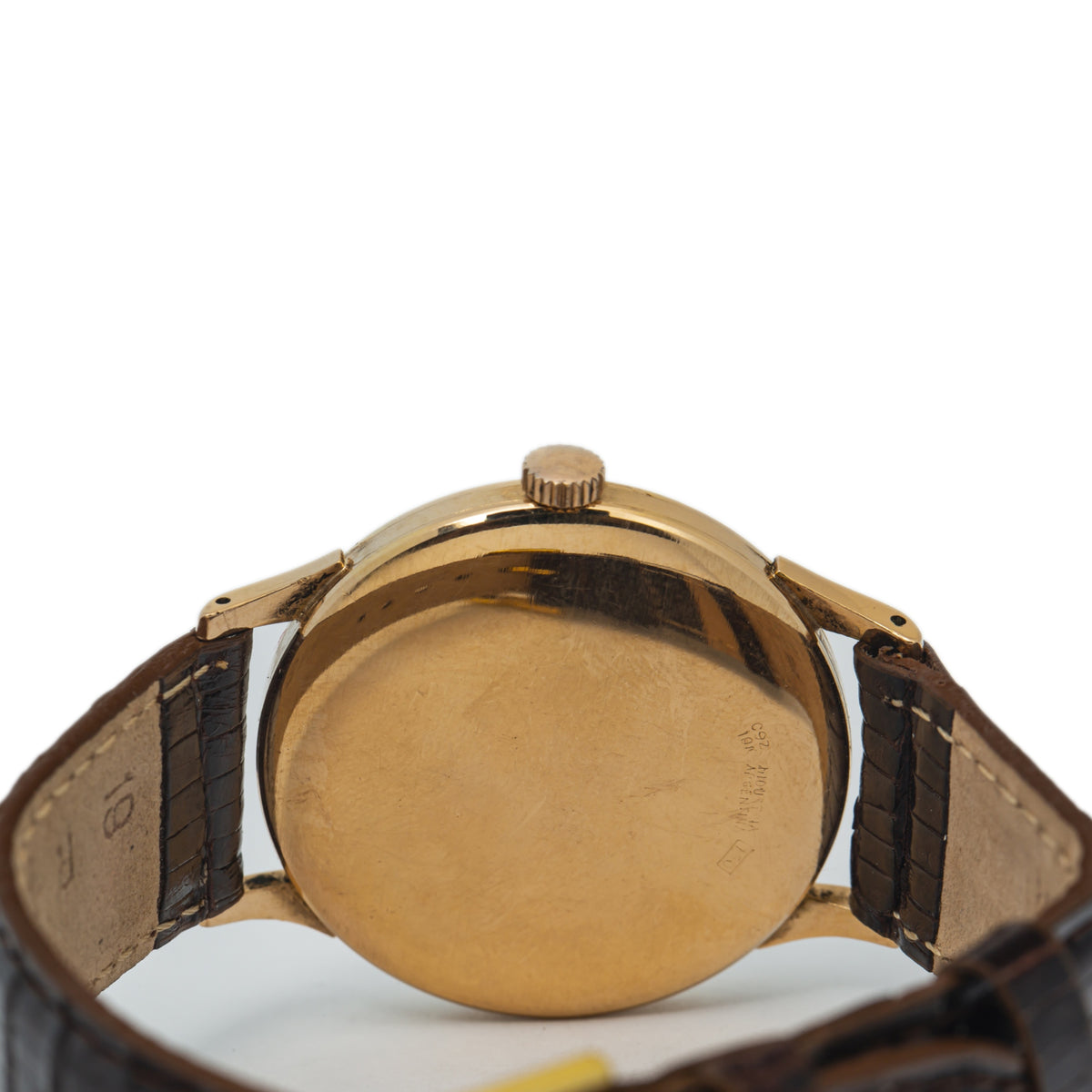 Girard Perregaux Vintage Rose Gold Silver Dial New Strap Manual Watch 36mm