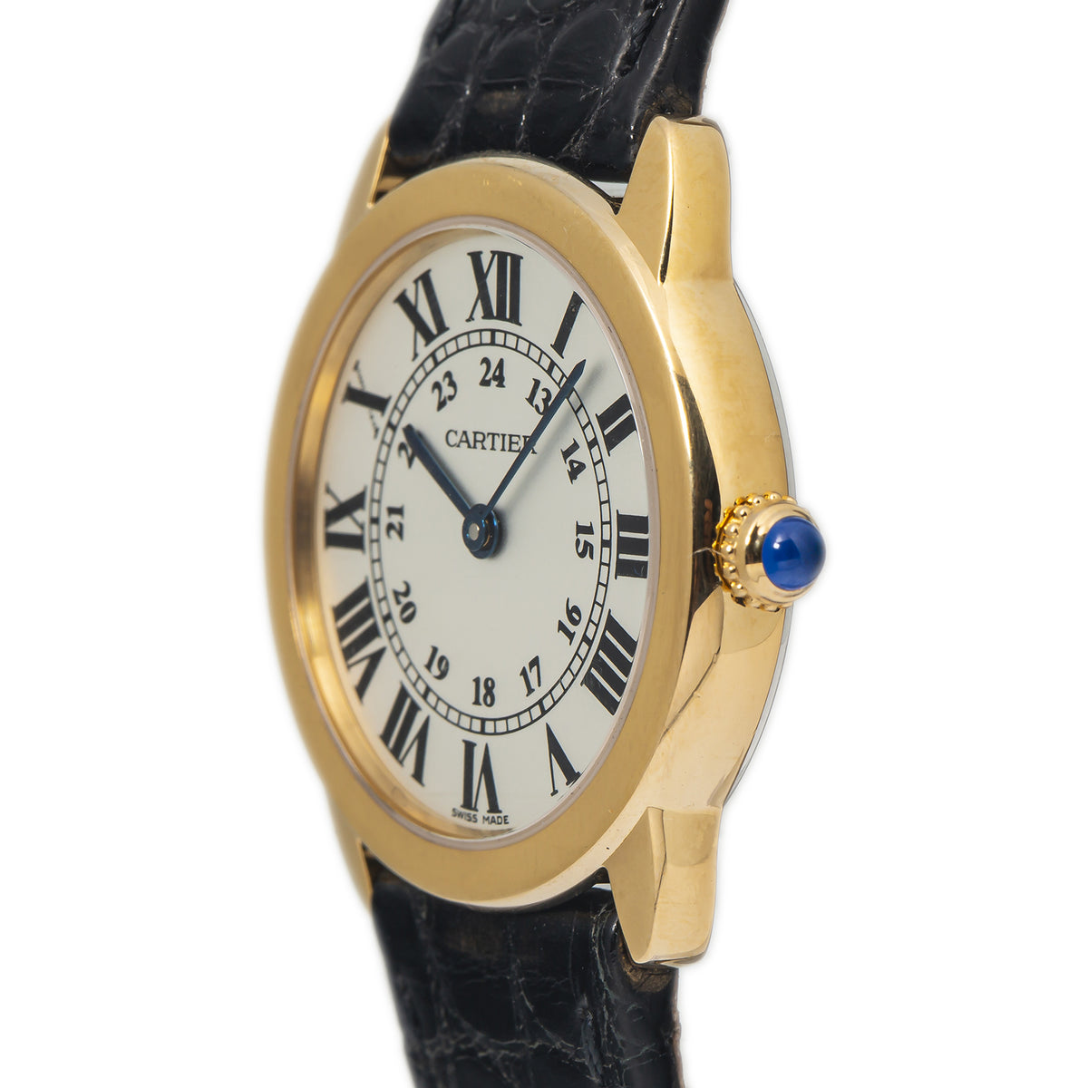 Cartier Ronde Solo 2987 W6700355 18K Yellow Gold Romen Quartz Ladie's Watch 29mm