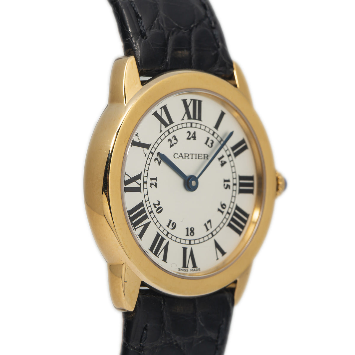 Cartier Ronde Solo 2987 W6700355 18K Yellow Gold Romen Quartz Ladie's Watch 29mm