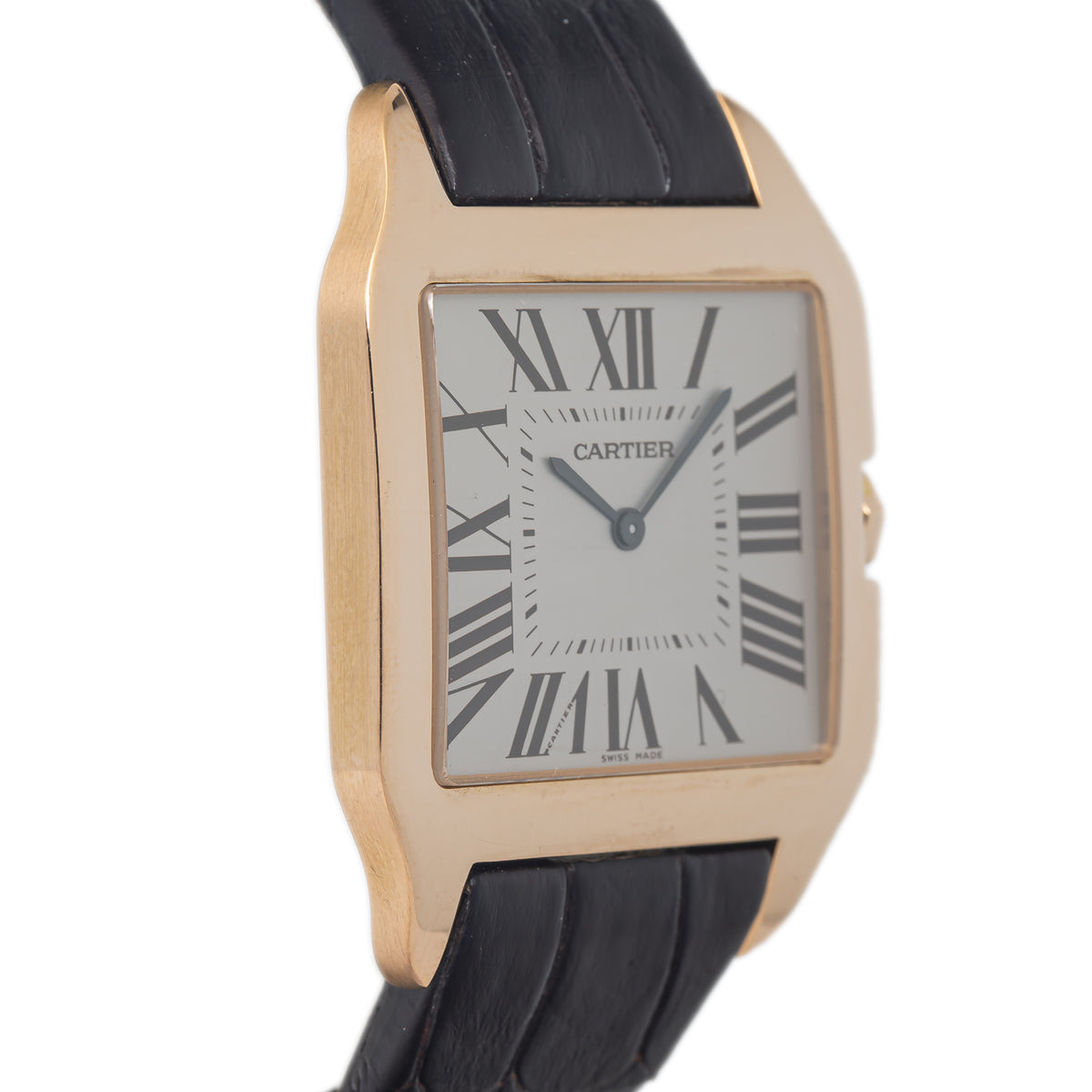 Cartier Santos Dumont 2650 W2006951 18k Rose Gold White Dial Manual Watch 35mm