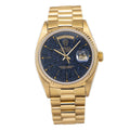 Rolex Day-Date 18038 18k Yellow Gold President Blue Computer Dial Men Watch 36z