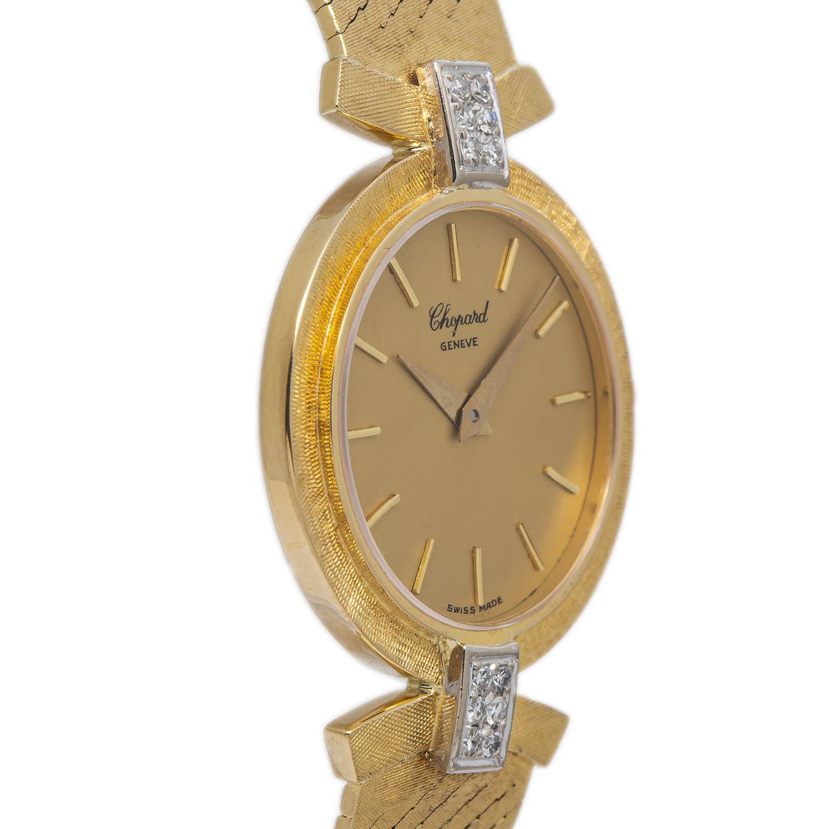 Chopard Vintage 18k Yellow Gold Diamonds Manual Winding Ladies Watch 25mm