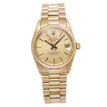 Rolex Datejust 6827 18k Yellow Gold President Champagne Dial Auto Watch 31mm