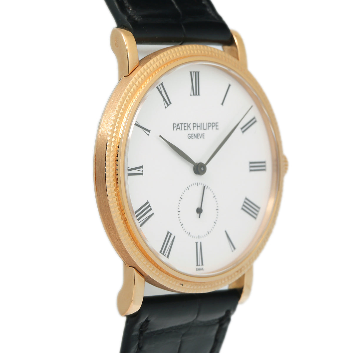 Patek Philippe Calatrava 5116R 18k Rose Gold White Enamel Dial Manual Watch 36mm