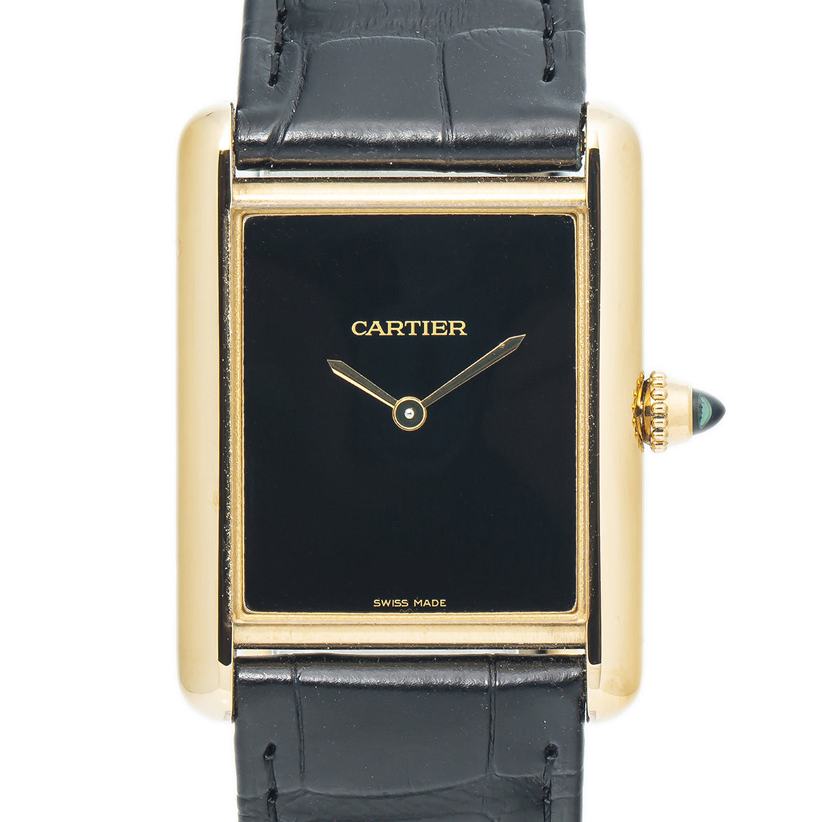 Cartier Tank Louis WGTA0091 NEW 2023 APRIL Complete 18k Black Dial Watch 26x34mm