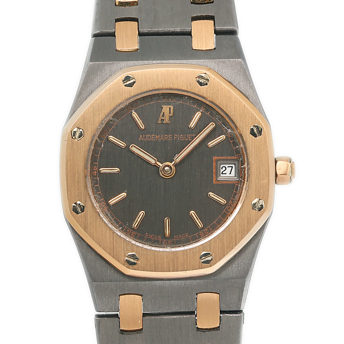 Audemars Piguet Royal Oak 59102 RARE 18k Rose Gold Tantalum Quartz Watch 26mm