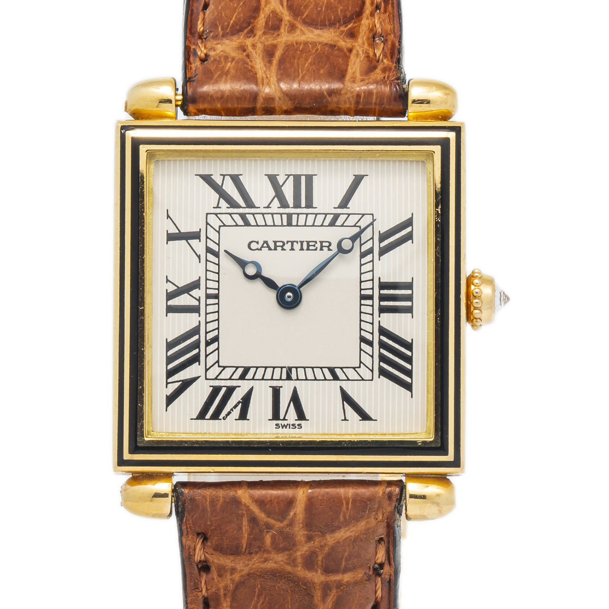 Cartier Tank Obus WB800151 1630 Circa 1990s 18k Yellow Gold Quartz Watch 25x31mm