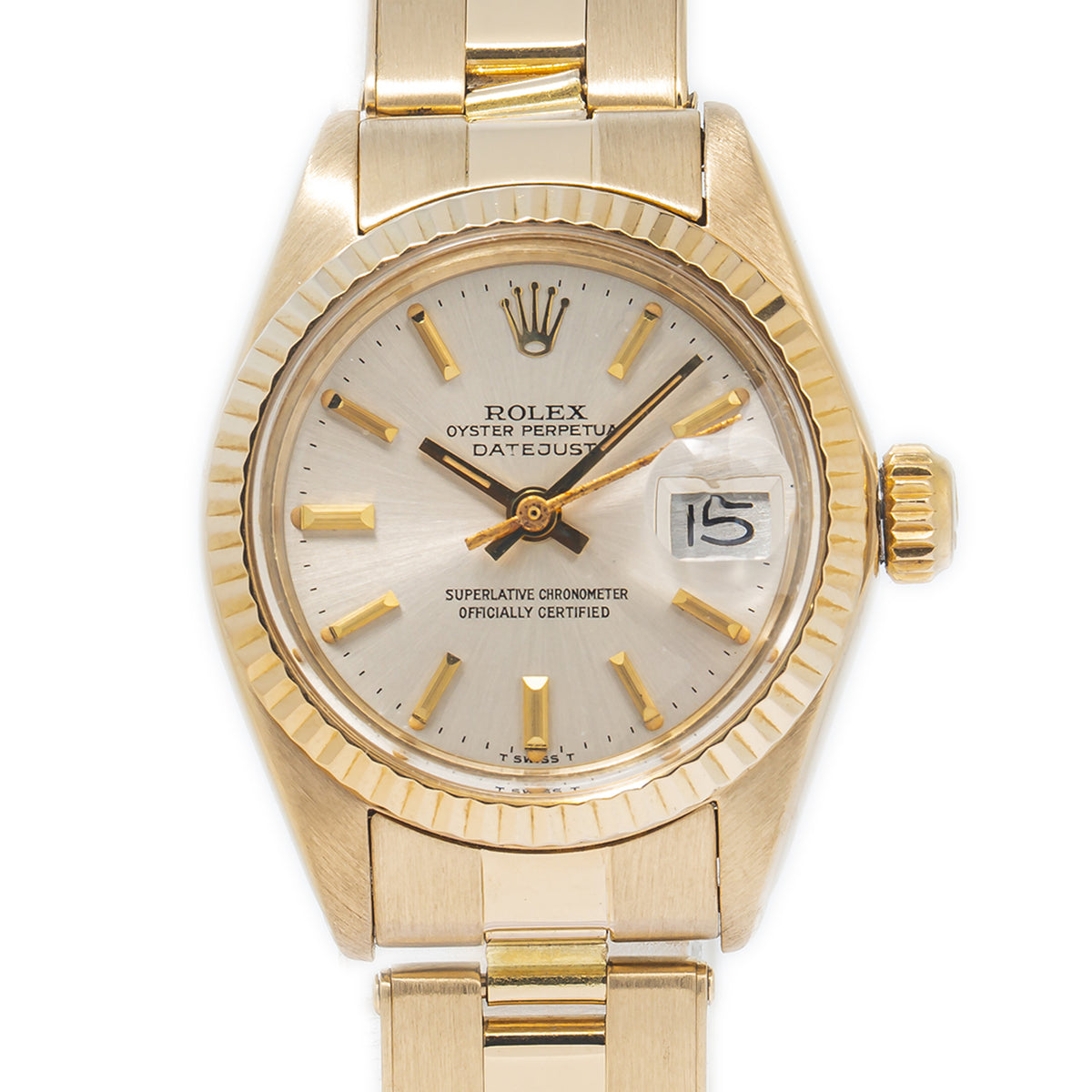 Rolex Datejust 6917 18k Yellow Gold Oyster Silver Dial Automatic Watch 26mm