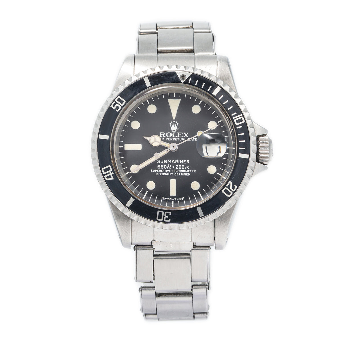 Rolex Submariner 1680 Mark I Vintage SS Black Dial Automatic Mens Watch 40mm