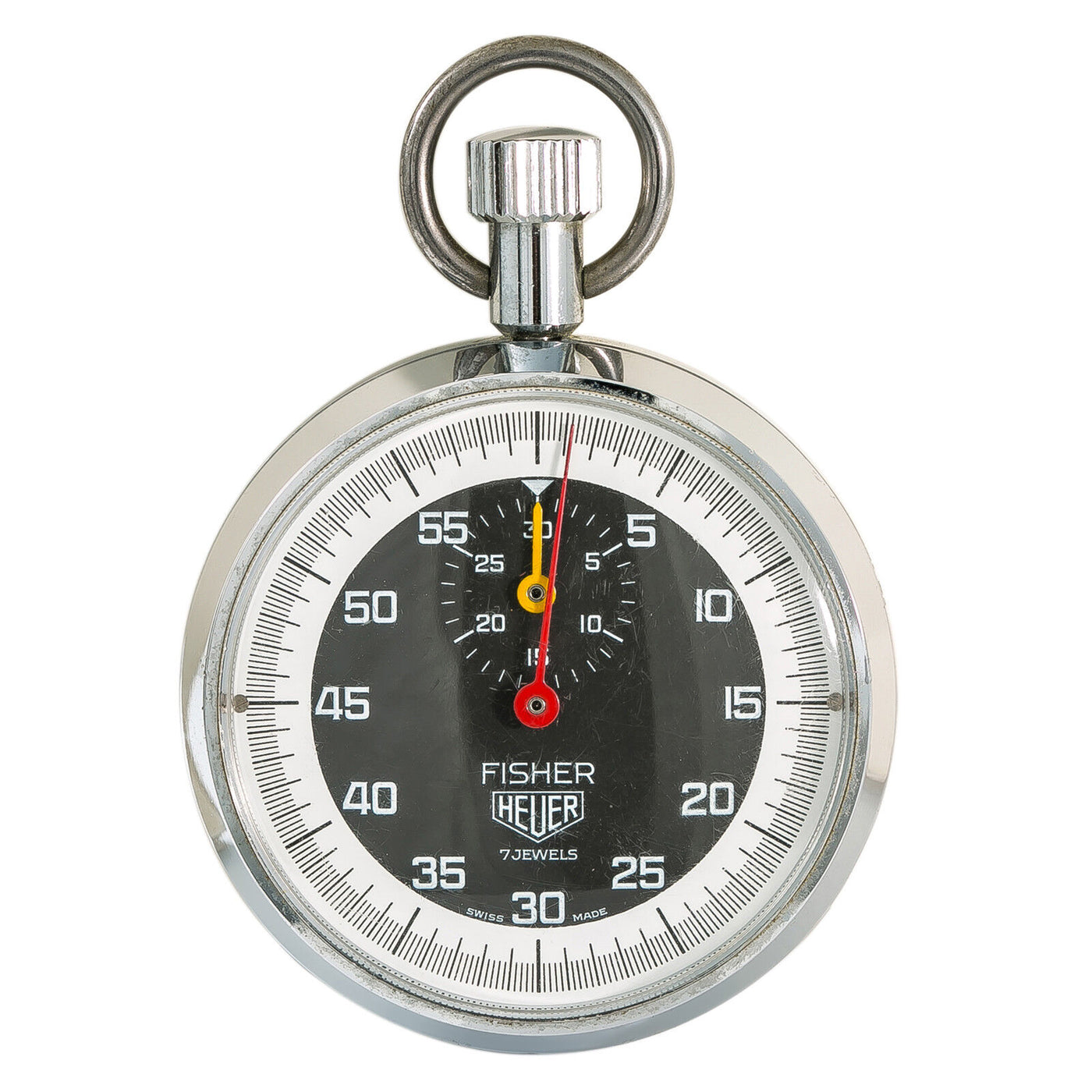 FISHER HEUER Stopwatch 1970s RARE 7Jewels Measuring 60sec/30min
