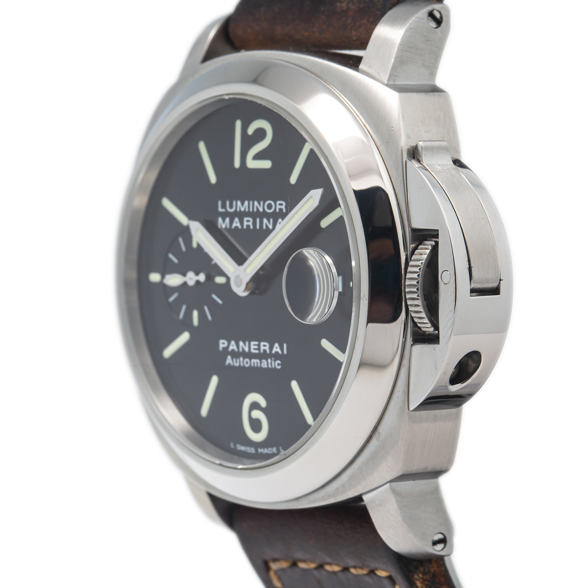 Panerai Luminor Marina PAM00104 Stainless Steel Black Dial Automatic Watch 44mm