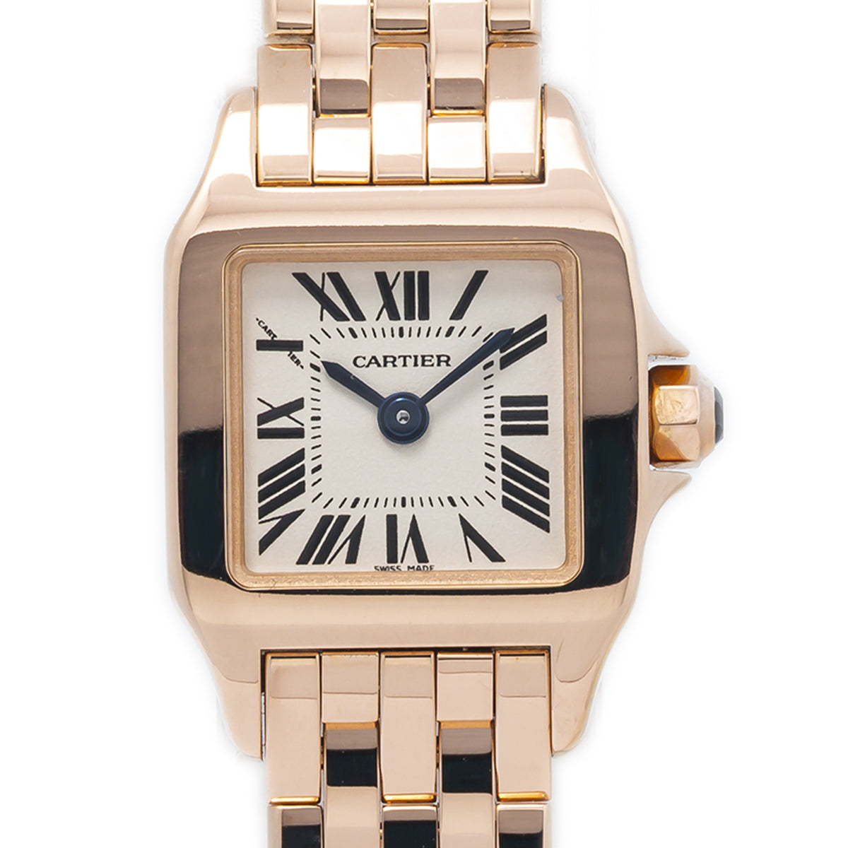 Cartier Santos Demoiselle 2855 W25077X9 18k Rose Gold Quartz Ladies Watch 18mm