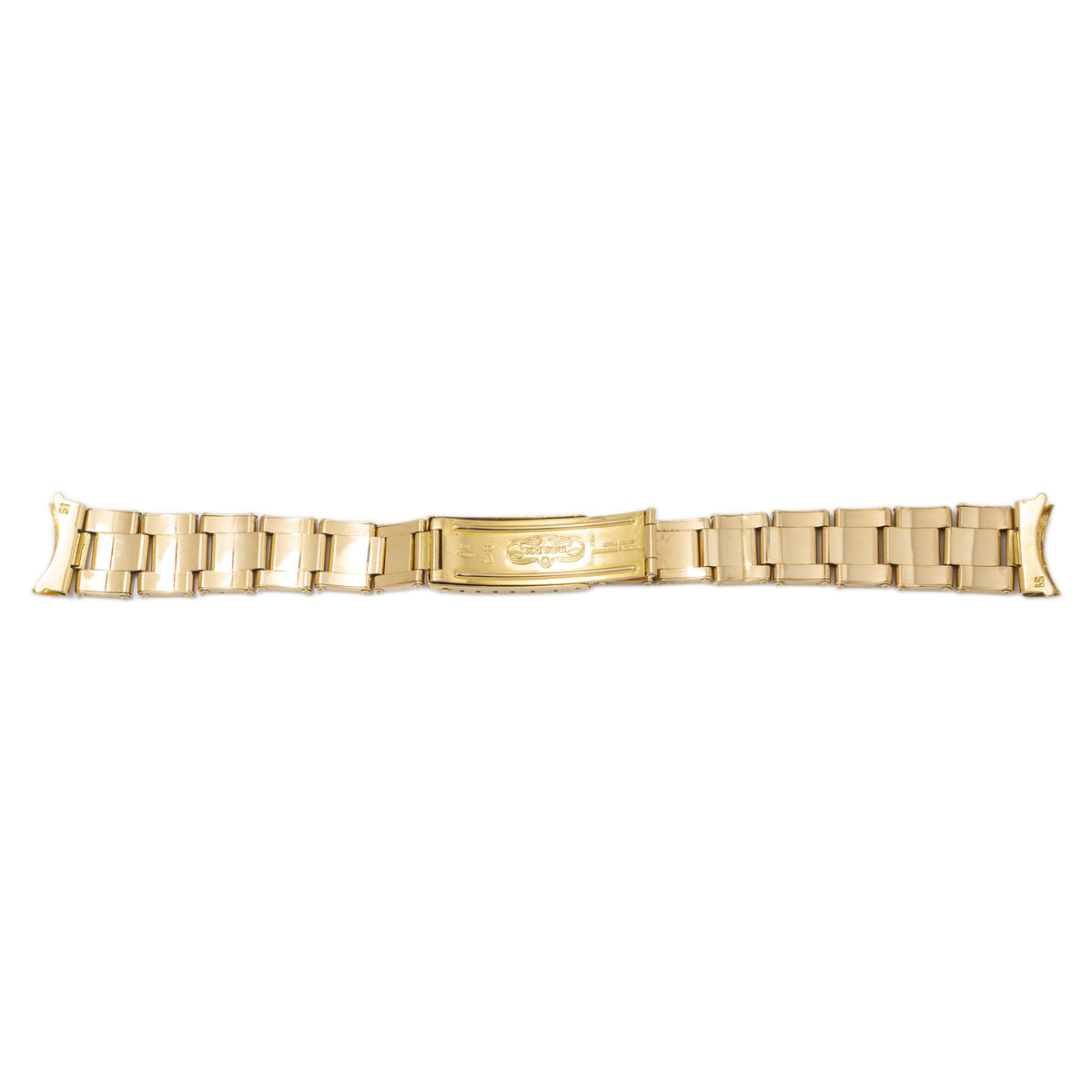 Rolex Original Bracelet 18k Yellow Gold Oyster 51 End Pieces 7inches 17mm